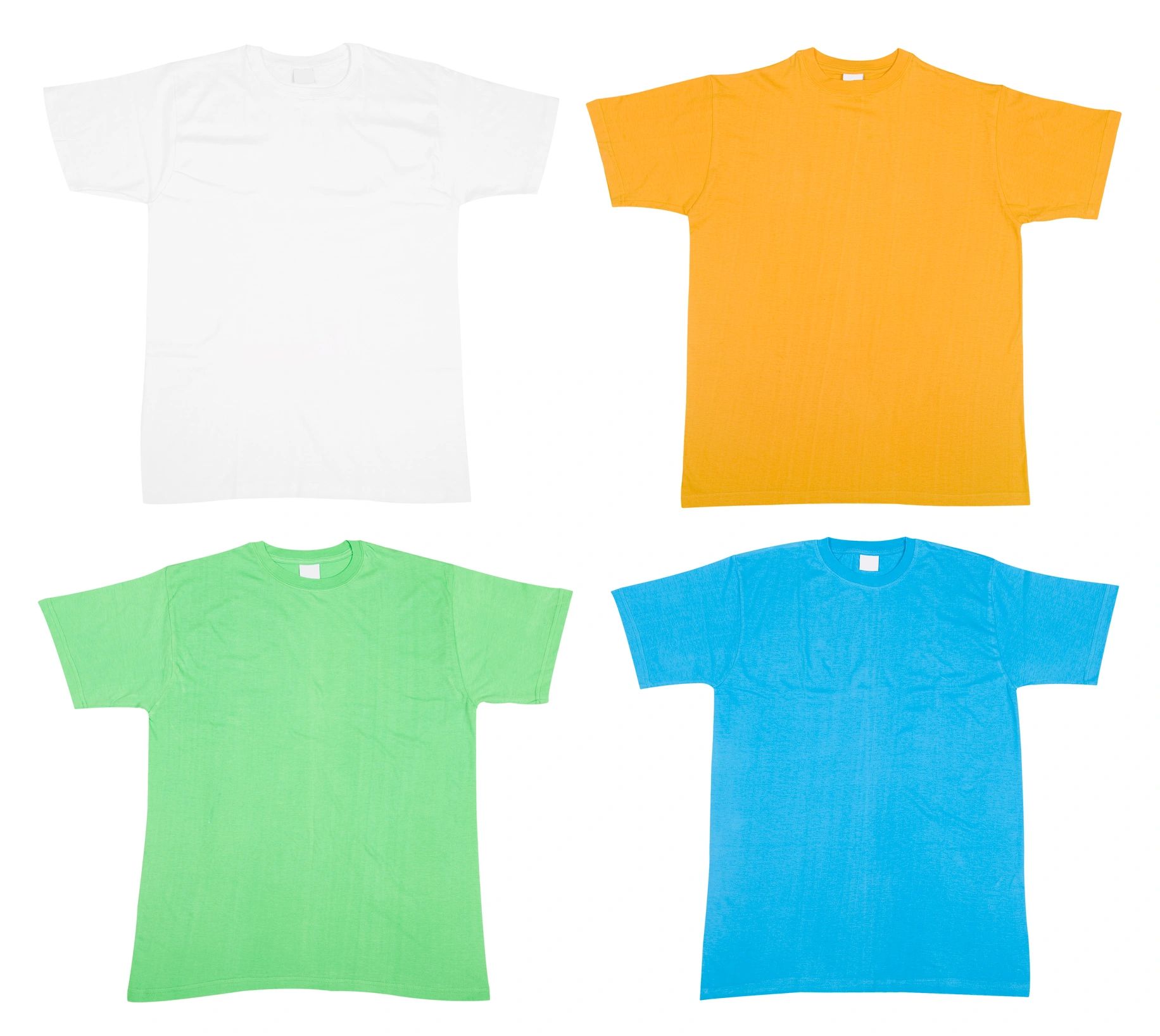Colorful t-shirts representing apparel variety